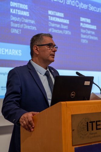 Ass. Prof. D. Katsianis, National and Kapodistrian University of Athens and Deputy Chairman Board of Directors at GRNET addressing the audience.